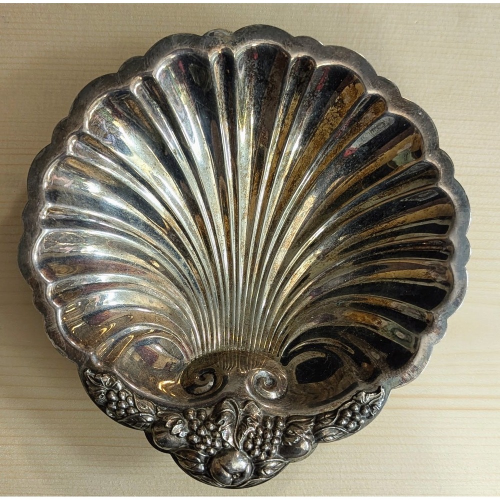 Antique W. & S. Blackinton EPC Clamshell Dish Wedding Decor Special Occasion